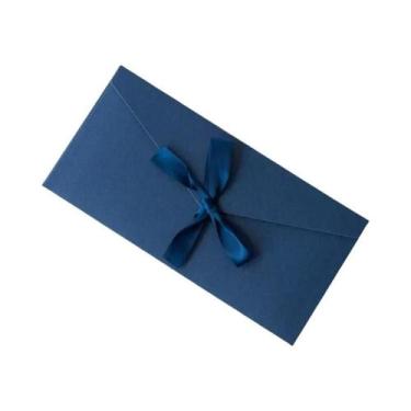 Imagem de Conjunto De Envelopes De Papel Perolado Criativo Retro Com Laço Grosso