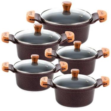 Imagem de Jogo Panela Cereja Antiaderente Cerâmica Javali AM 16 a 24