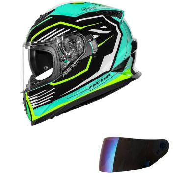 Imagem de Capacete Norisk Soul II Factor Preto e Amarelo Mais Viseira Camaleão