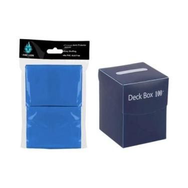 Imagem de Caixa De Cartas Fosca Tamanho Padrão Para Pokémon MTG TCG Com Divisóri