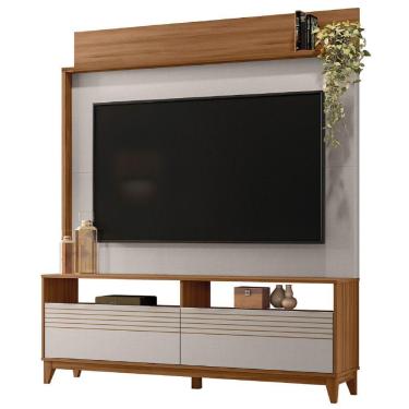 Imagem de Estante Home Theater Para Tv Até 70 Polegadas 1,60m Granada Madeirado / Off White Notável