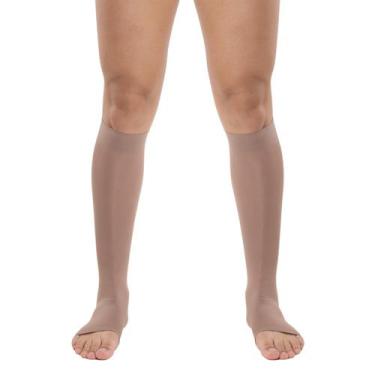 Imagem de Meia feminina 3/4 média compressão sem ponteira kendall, XG, Mel