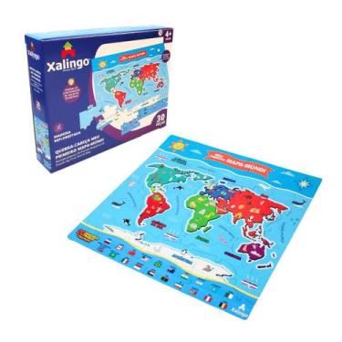 Imagem de Quebra cabeça Infantil Meu Primeiro Mapa Mundi Brinquedos Educativos E