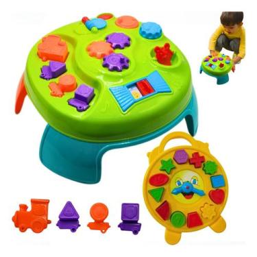Imagem de Mesa Didática Infantil E Relógio Educativo Menino Menina Bebe Criancas