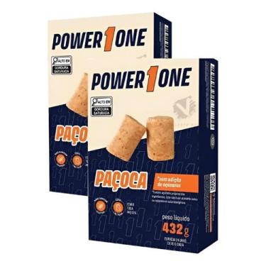 Imagem de Kit 2 Paçoca Rolha 432 Gramas - Diet Zero Açúcar C/24 Und - Power One