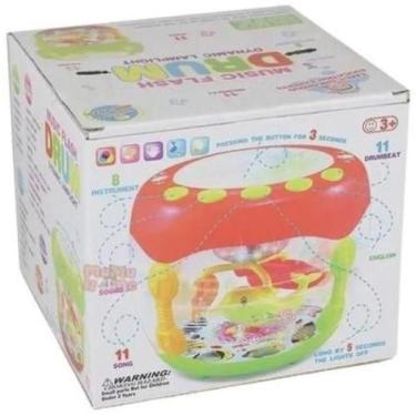 Imagem de Tambor Musical Infantil Drum Com Som E Luzes - Braskit