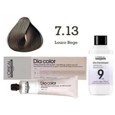 Imagem de Tonalizante Dia Color 7.13 Louro Bege + Emulsão Reveladora 9v  L'Oréal