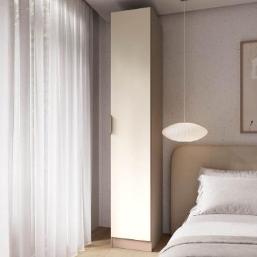 Imagem de Guarda Roupa Modulado 100% Mdf 1 Porta Orion Cabecasa Madeiraoriginals Mocha/Linho