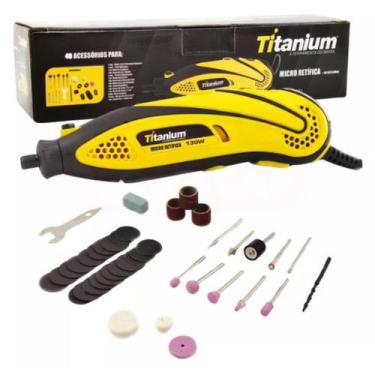Imagem de Micro Retífica 130W 220V com 40 Acessórios Velocidade Variável Titaniu