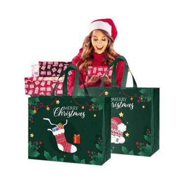 Imagem de Sacolas Reutilizáveis Dobráveis De TNT 1 2 4 Peças Portáteis Para Emba