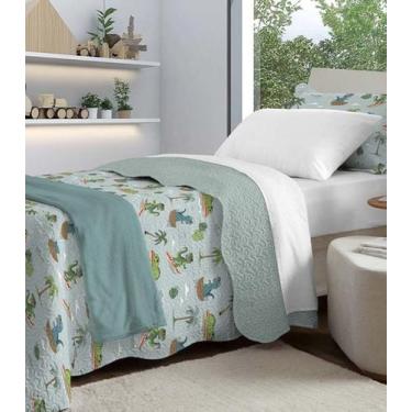 Imagem de Jogo De Colcha Evolution Infantil Solteiro Camesa Verde, UN, Verde