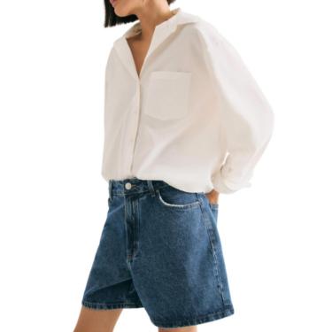 Imagem de Shorts Jeans Feminino Hering Cintura Alta Azul Médio HBXC1DS-Feminino