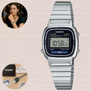 Imagem de Relógio de Pulso Casio Feminino Vintage Resistente Àgua Alarme Cronome