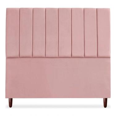 Imagem de Cabeceira De Cama Box Carla Casal King 195 Cm Suede Rosa Do Lar Móveis E Decoração