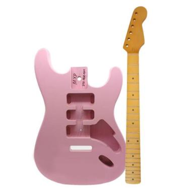 Imagem de KIT MXP braço Maple e corpo guitarra STR ASH Rosa Pink