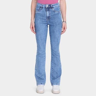 Imagem de Calça Jeans Boot Cut Sawary Cintura Alta Feminina-Feminino