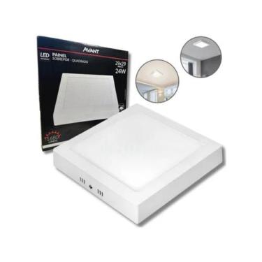 Imagem de Painel Plafon LED 24W Sobrepor Quadrado Avant  6500K
