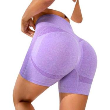 Imagem de Shorts Levanta Bumbum Feminino Academia Fitness Yoga Cintura Alta - Ev