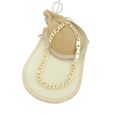 Imagem de Pulseira Masculina 19cm 5mm Largura Folheado Ouro 18k PL406 - WN Bijou