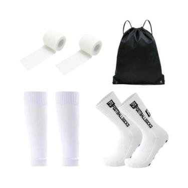 Imagem de Meias De Treino De Futebol Masculinas Para Adolescentes, 4 Peças, Com 