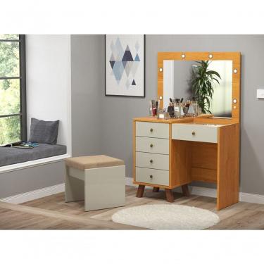 Imagem de Penteadeira Patrimar Camarim Mel Cinamomo/off White Cinamomo/off-white