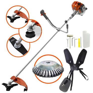Imagem de Roçadeira Profissional Á Gasolina Tekna RL520ACN TK 52cc + Kit de Lâminas de Corte Com...