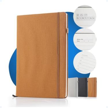 Imagem de Caderno Tipo Moleskine B5 Executiva Pautado C/ Marca Páginas - Hxt, Ma