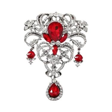 Imagem de Broche De Coroa Com Strass De Alta Qualidade Para Mulheres, Estilo Eur