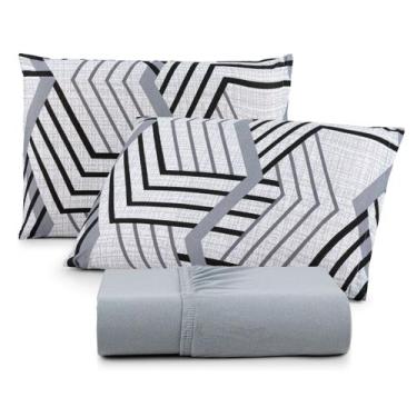 Imagem de Jogo de Lençol Solteiro Malha 100% Algodão 02 Peças Com Elástico - Mal