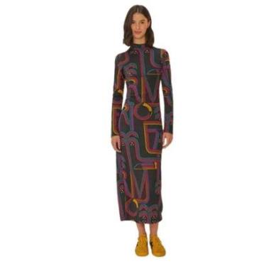 Imagem de Vestido Farm Golinha Estampado Logotuca-Feminino