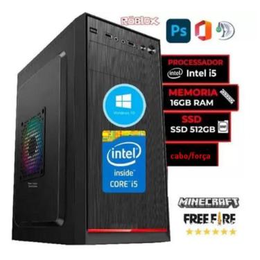 Imagem de Cpu Pc Intel Core I5 3470 + Placa H61 1155 + 16 Gb + Ssd 512gb - Windo