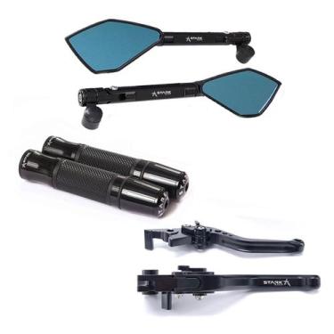 Imagem de Kit Retrovisor Manopla Manete Hornet Cb 300 Cb 500f Cb 500X Cb1000r - 