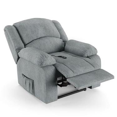 Imagem de Poltrona Do Papai Reclinável Pietra Controle Power Elétrico Fh9 Linho Cinza - Mpozenato
