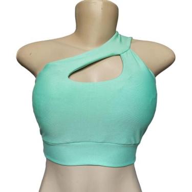 Imagem de Top de um ombro só com bojo removivel suplex fitness Treino - PIJAMAS 