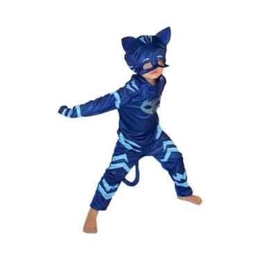 Imagem de Fantasia De Cosplay Em Estilo Cartoon Azul, Vermelho E Verde Com Másca