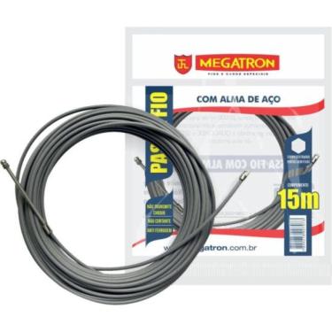 Imagem de Passa Fio Com Alma De Aço 15m Cinza Megatron
