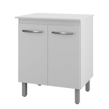 Imagem de Balcao Multiuso C- Tampo 70 Cm 2p Serena Mobbs Branco