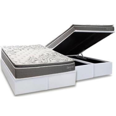 Imagem de Cama Box Baú King + Colchão Molas Kappesberg Ensacadas Serene + Base C