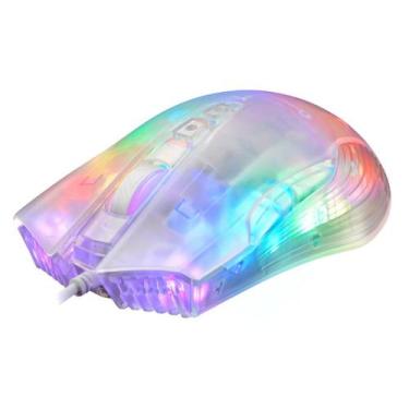 Imagem de Mouse Gamer Transparente RGB MO-TGR003 3600dpi 6 botões - Keedi