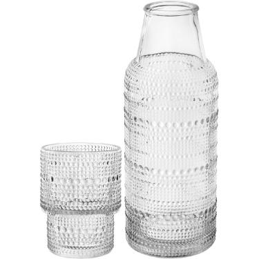 Imagem de JARRA COM COPO VIDRO 170/800ML 21x8x8cm TRANSPARENTE