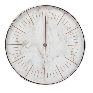 Imagem de Relógio De Parede Rose Gold 30cm Fundo Em Desenhos De Mármore - Genéri