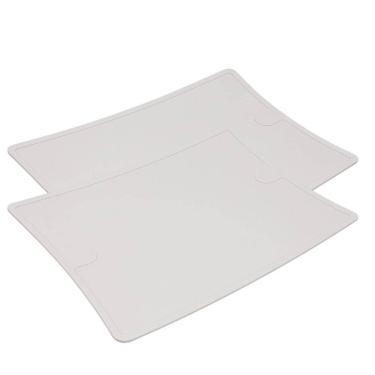 Imagem de Conjunto 2 Tábuas de Corte Dupla Jogo Americano Flex 2 em 1 Plástico Branco Utilidade Cinquetti