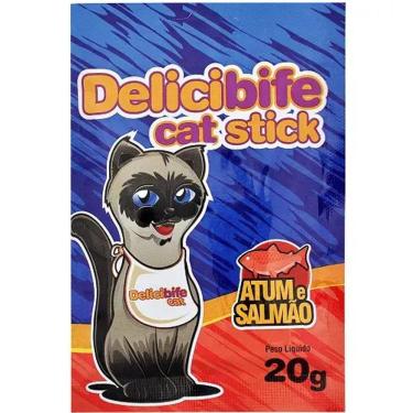 Imagem de Petisco Palitinho Delicibife Bifinho Cat Stick para Gatos Sabor Salmão 20g