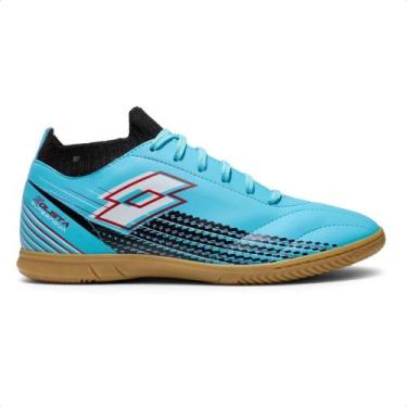 Imagem de Chuteira Futsal Lotto Solista Supernova Masculina, 37, Azul, Preto