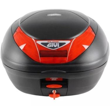 Imagem de Baú Givi Monolock Flow 35L Bauleto Traseiro Moto com Base, Vermelho