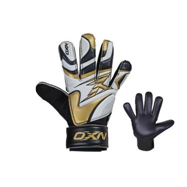Imagem de Luva de Goleiro OXN Express Infantil -, Branco_dourado_preto, 5