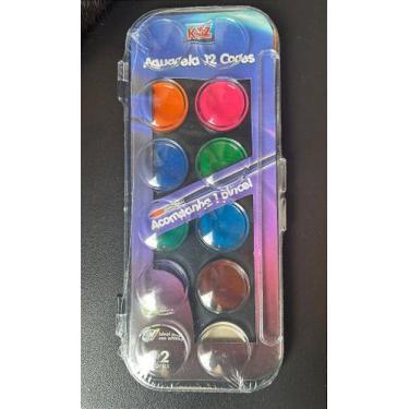 Imagem de AQUARELA 12 CORES KAZ - Conjunto de Tintas