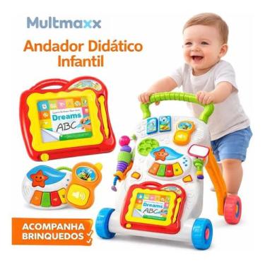 Imagem de Andador Didático Musical Infantil Interativo Colorido Multmaxx Bebês C