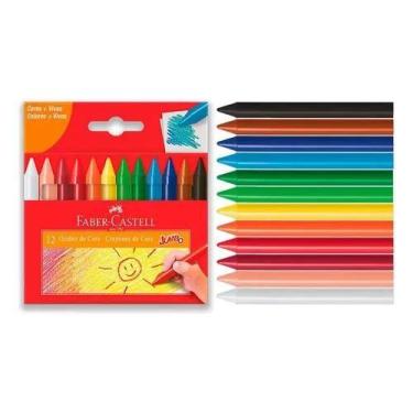 Imagem de Gizão de cera faber castell jumbo com 12 cores
