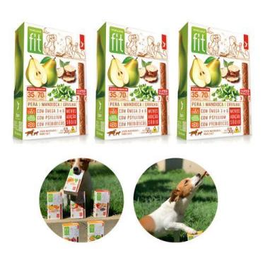 Imagem de Kit 3 Petisco Fit Pet Pera Mandioca Ervilha 50g Spin